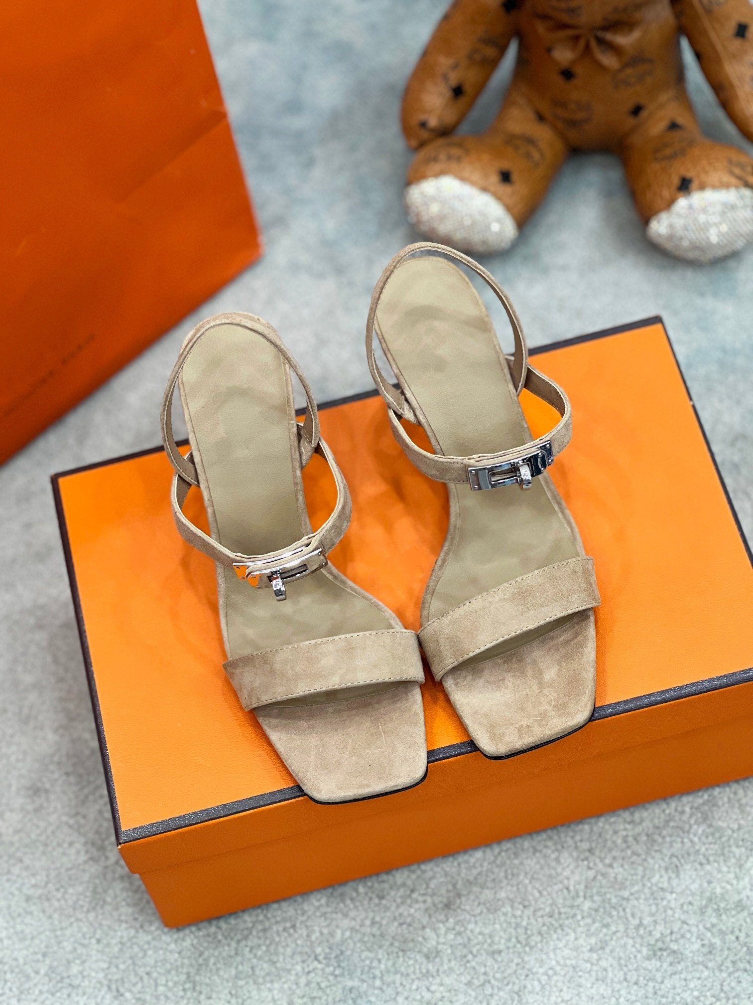 Glamour 75 Sandal Light Brown Suede