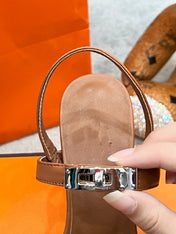 Glamour 75 Sandal Brown Leather