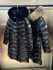 MONCLER LONG PUFFER JACKET IN BLACK