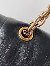 MONACO MEDIUM BAG 32 IN BLACK ARENA CALFSKIN GOLD HARDWARE