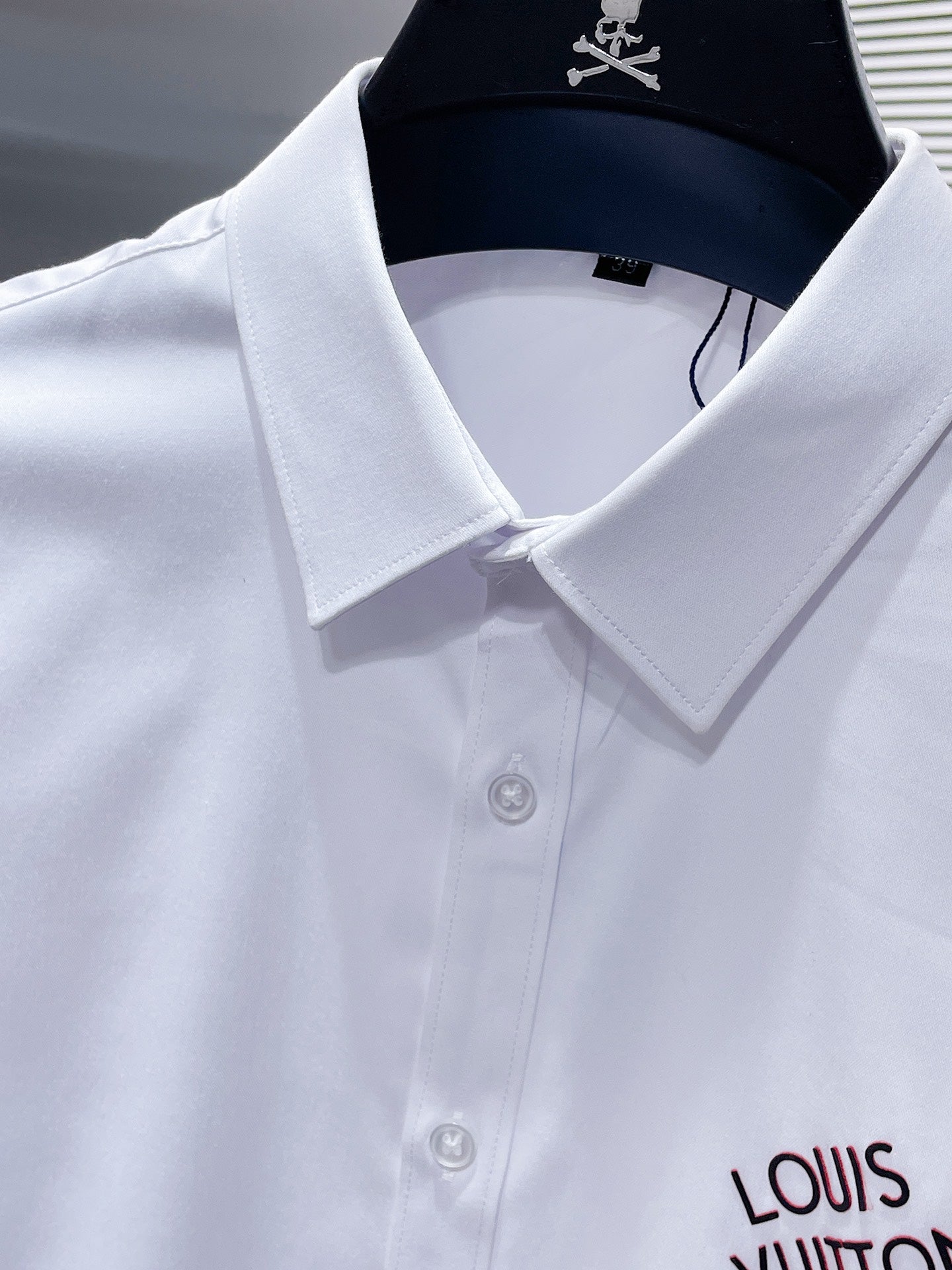 LV BASIC LONG-SLEEVED SHIRT WHITE COTTON 238818