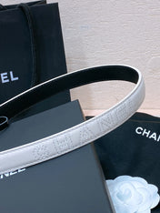 CHANEL 26S BELT 20 MM IN WHITE CALFSKIN 655204