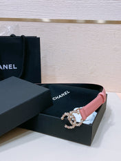 CHANEL 26S BELT 20 MM IN LIGHT PINK CALFSKIN 655208