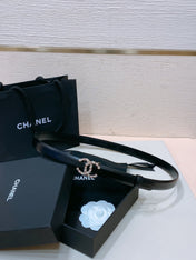 CHANEL 26S BELT 20 MM IN BLACK CALFSKIN 655210