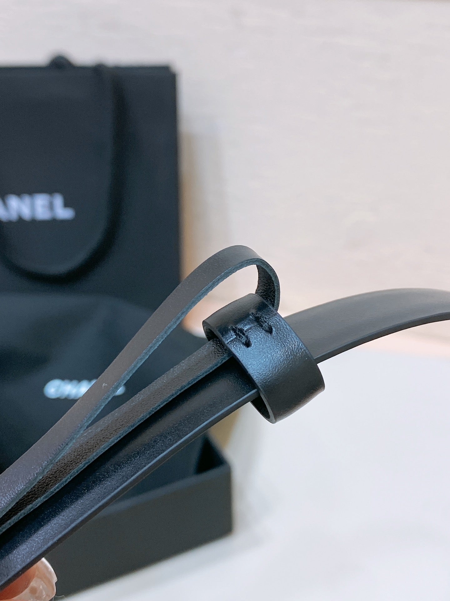 CHANEL 26S BELT 20 MM IN BLACK CALFSKIN 655210