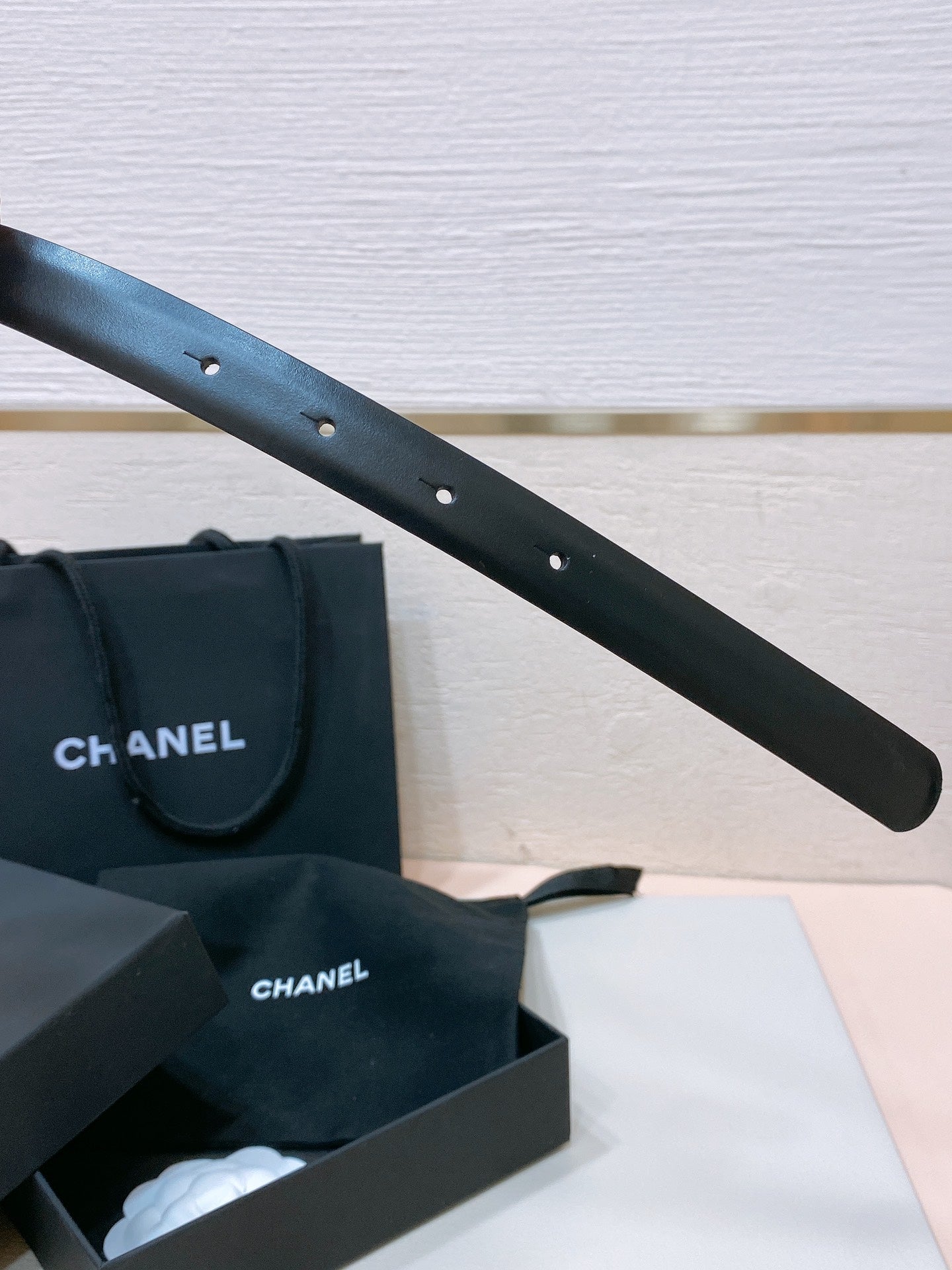 CHANEL 26S BELT 20 MM IN BLACK CALFSKIN 655210