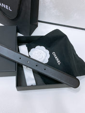 CHANEL 26S BELT 30 MM IN BLACK CALFSKIN 670908
