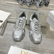 DIOR 25S CHRONO SNEAKER 45MM IN MESH WITH SILVER CALFSKIN