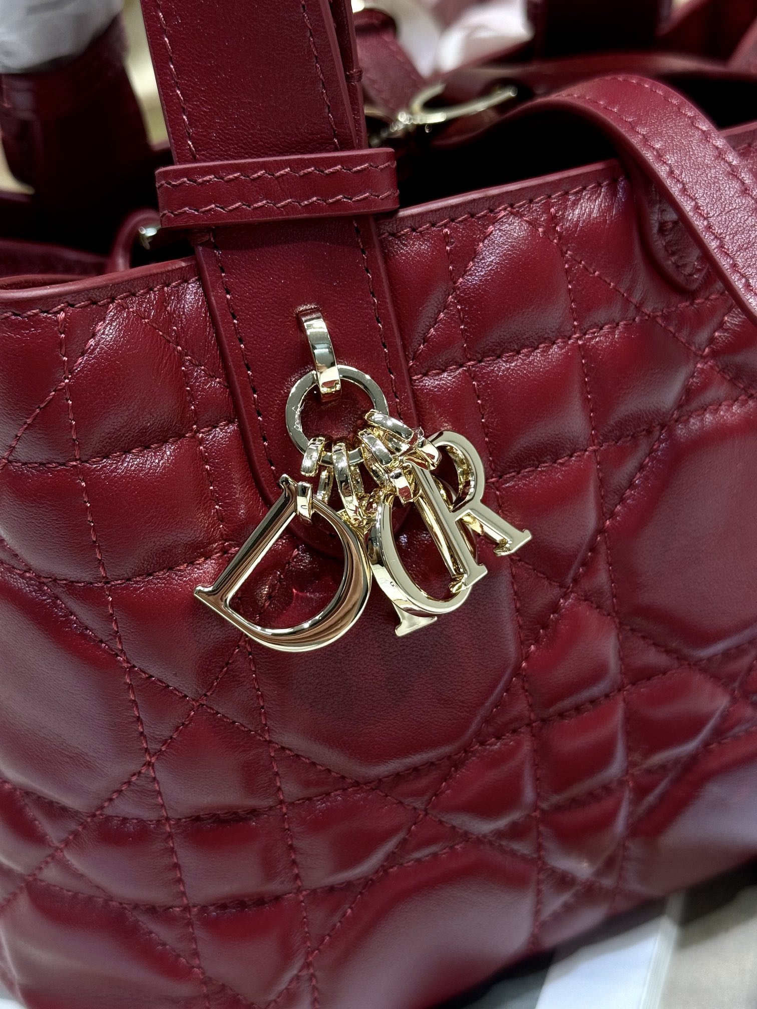 MINI 23 TOUJOURS BAG IN RUBY RED MACROCANNAGE LAMBSKIN