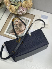 MEDIUM 37 TOUJOURS BAG IN BLACK CANNAGE DENIM
