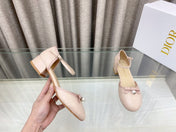PEARL MARY JANE PUMP IN LIGHT PINK LAMBSKIN 30 MM
