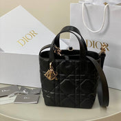 MINI TOUJOURS BUCKET BAG 18 IN BLACK CANNAGE CALFSKIN