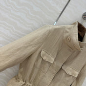 LP CLASSIC STAND-COLLAR LINEN JACKET