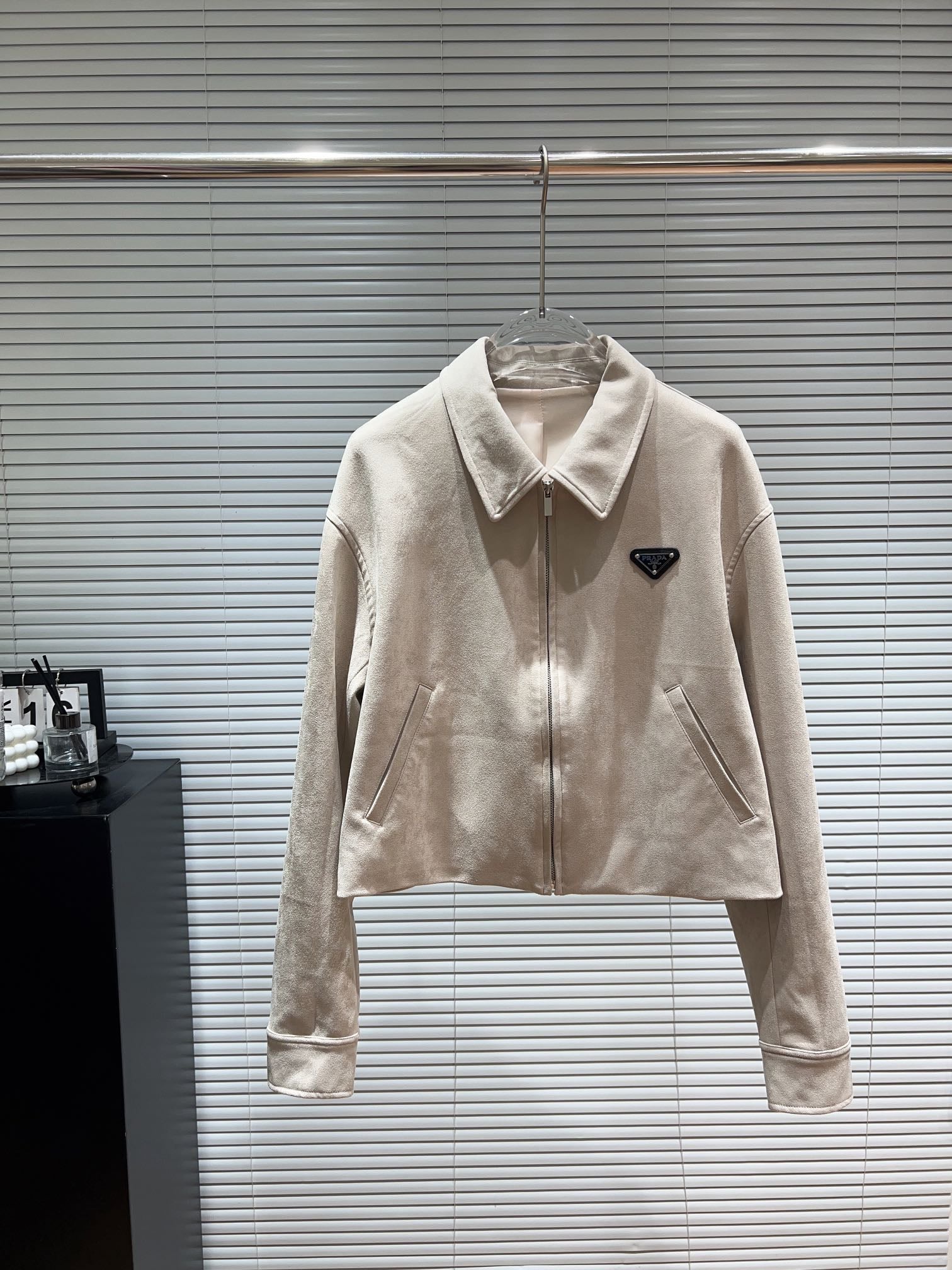 PRADA 25S SUEDE LAPEL JACKET 553
