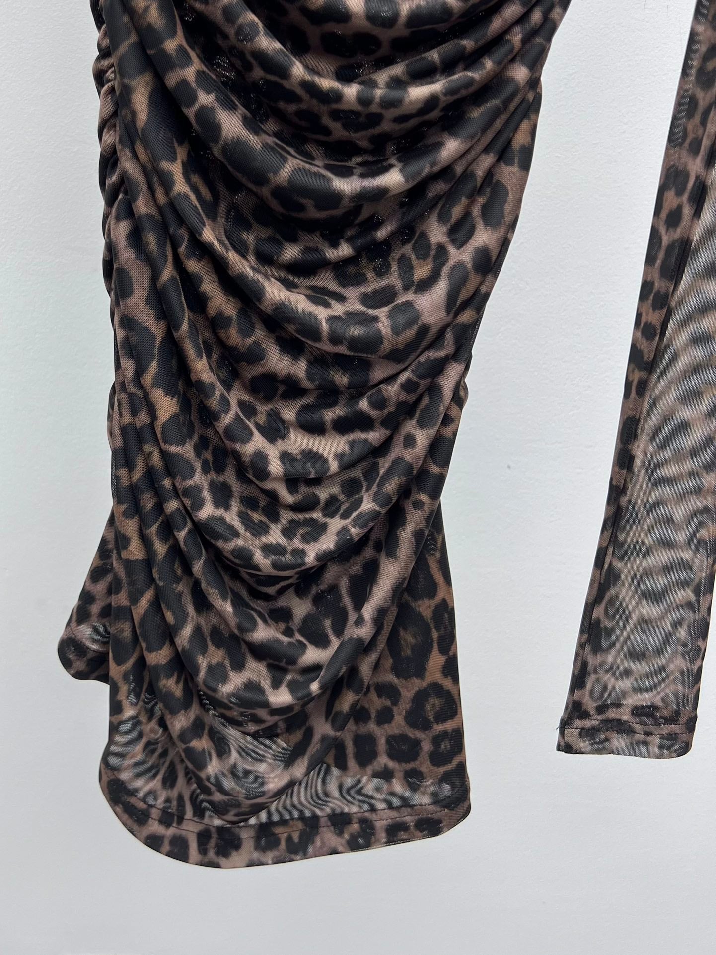 YSL 25S LEOPARD PRINT SKIRT STYLE 44
