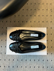 JIMMY CHOO 26S CLASSIC BALLET FLATS IN BLACK CALFSKIN