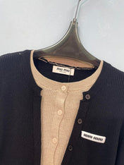 MIUMIU 26S ROUND-NECK KNIT CARDIGAN 1395