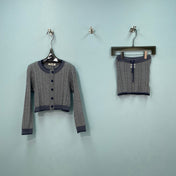 MIUMIU 26S KNIT CARDIGAN AND MINI SKIRT SET 1353