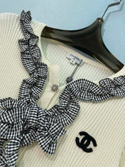 CHANEL 26S RUFFLE KNIT CARDIGAN 1653
