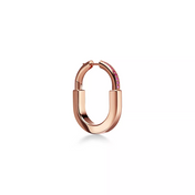LOCK MEDIUM PINK DIAMOND PINK GOLD EARRINGS