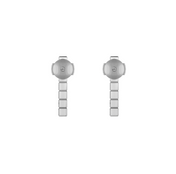 ICE CUBE SILVER DIAMONDS EARRINGS