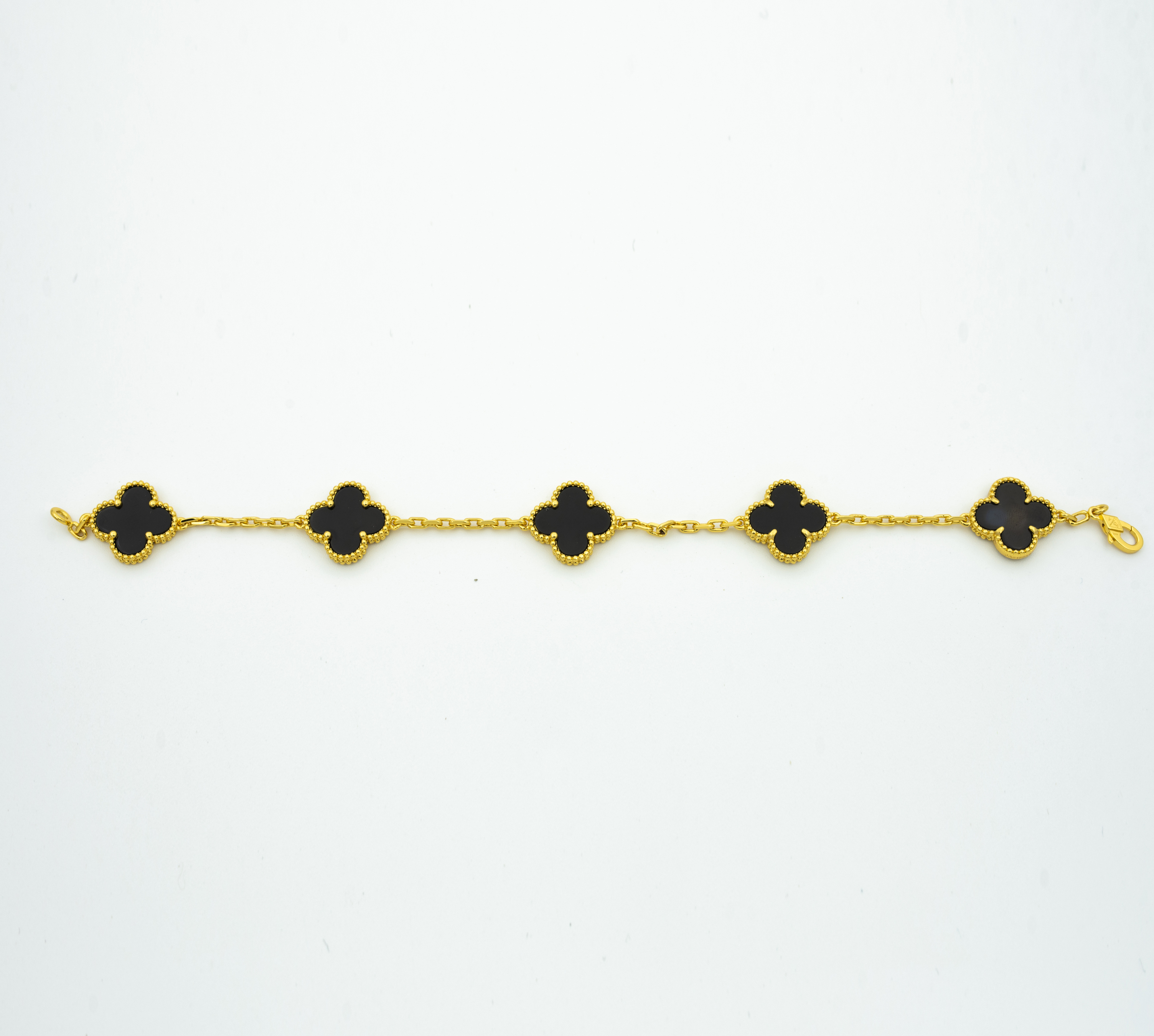CLOVER BRACELET 5 MOTIFS ONYX