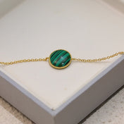 LUCKY STAR 1 DIAMOND GREEN GOLD BRACELET