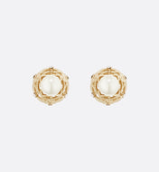 CD TRIBALES PEARL GOLD DIAMOND EARRINGS