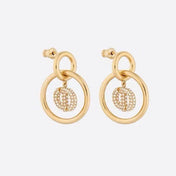 CD DROP GOLD DIAMOND EARRINGS