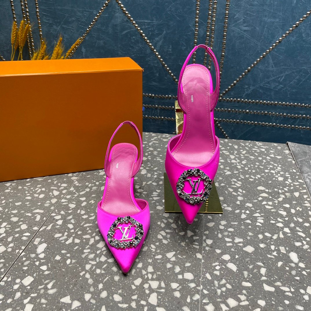 LV MET SLINGBACK PUMP PINK