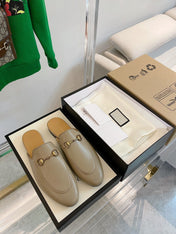 GG SLIPPER MULES BEIGE