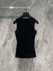 Anagram Tank Top Black Cotton