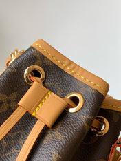 NANO NOÉ 16 IN BROWN MONOGRAM CALFSKIN