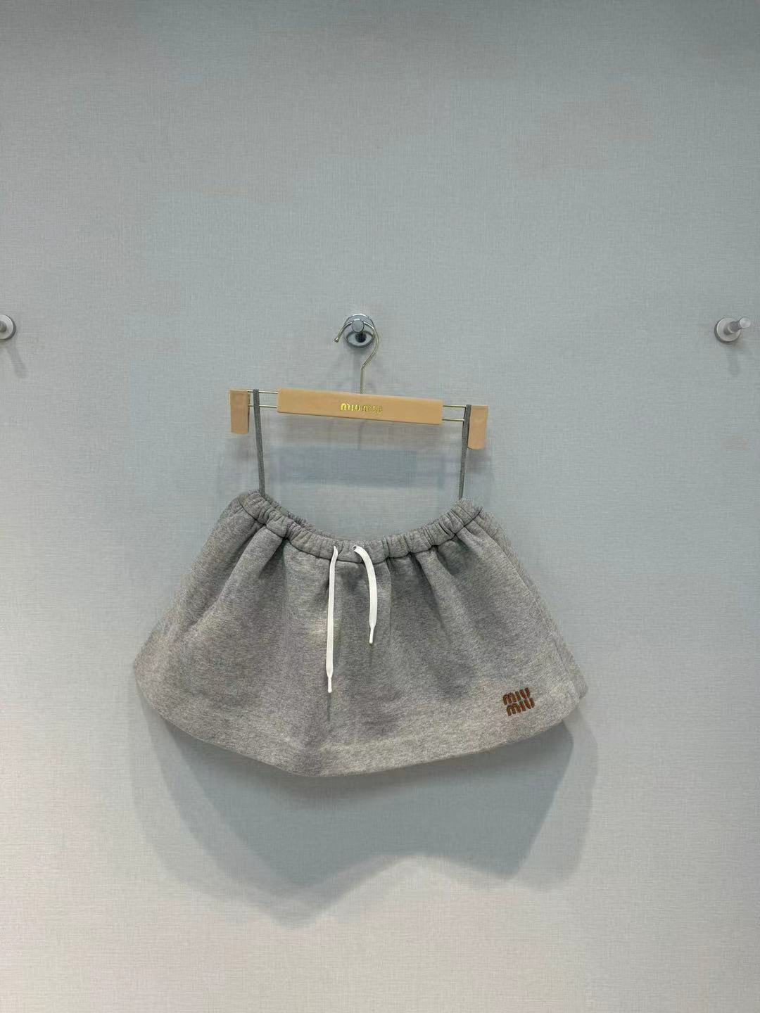 Miu Short Grey Cotton