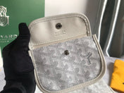 ANJOU MINI BAG 20 IN MILKY WHITE GOYARDINE CANVAS AND CALFSKIN