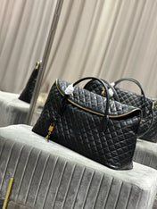 ES GIANT 56 BLACK COWHIDE LEATHER TRAVEL BAG