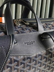 CISALPIN BACKPACK 43 IN NAVY BLUE GOYARDINE CANVAS AND CALFSKIN