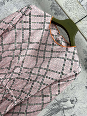 GG Printed Silk Dress Pink Ready To Wear