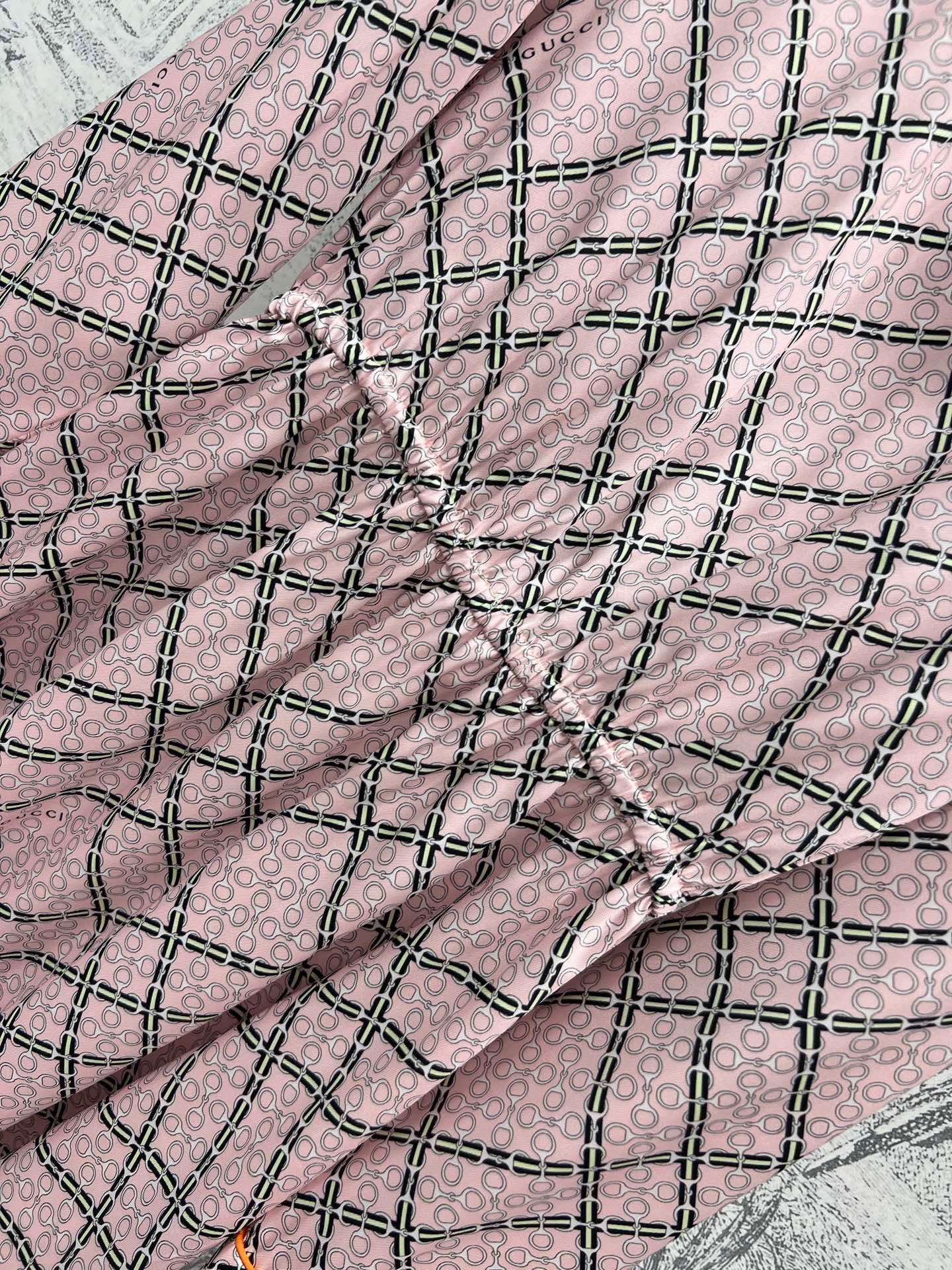 GG Printed Silk Dress Pink Ready To Wear