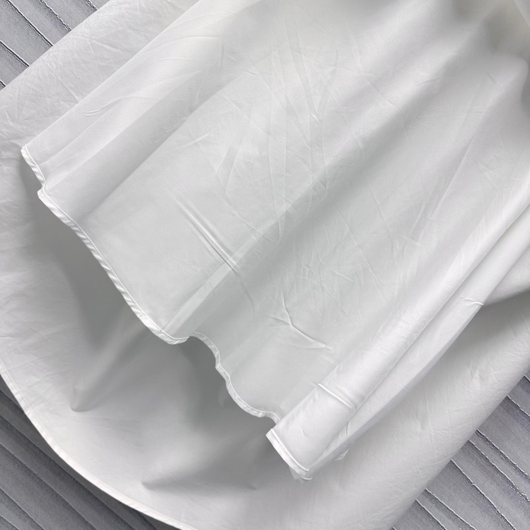 Gucci Midi Dress in White Cotton Poplin