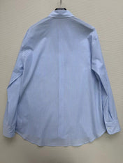 Celine Shirt Blue White Cotton