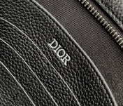 CLUTCH 27 BAG IN BLACK CALFSKIN EMBOSSED LOGO