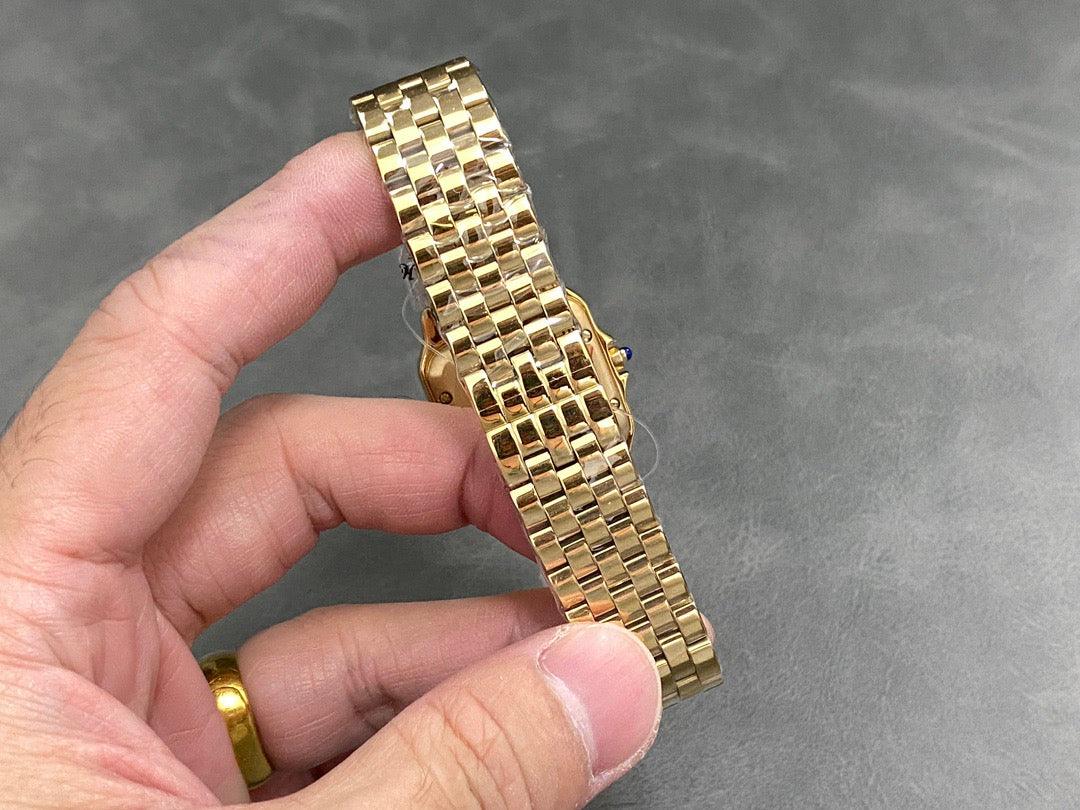 PANTHERE 27MM GOLD CASE WHITE DIAL