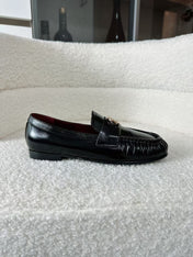 CHANEL 26S CC LOAFERS IN BLACK CALFSKIN 27726