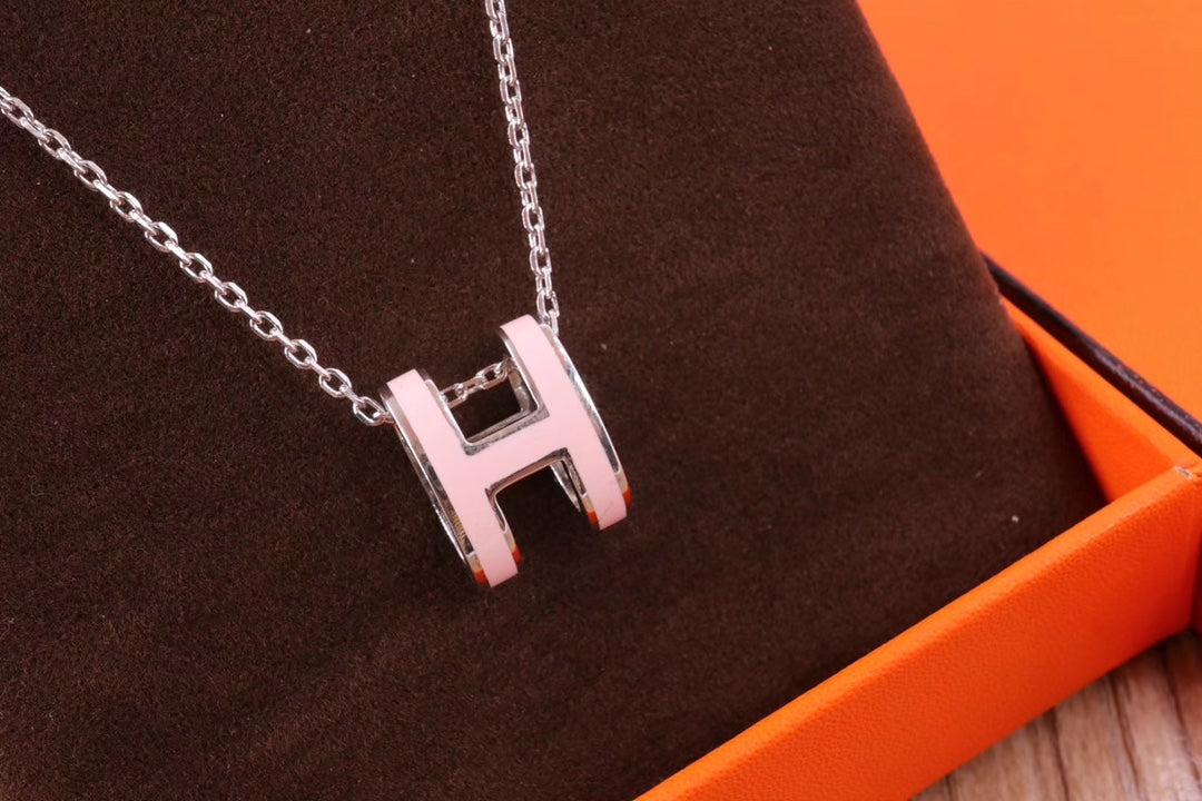 POP H NECKLACE  PENDANT SILVER HARDWARE