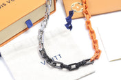 LOUIS VUITTON ORANGE BAMBOO SPLICING NECKLACE