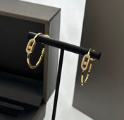 CREOLES MOVE UNO PM DIAMOND EARRINGS