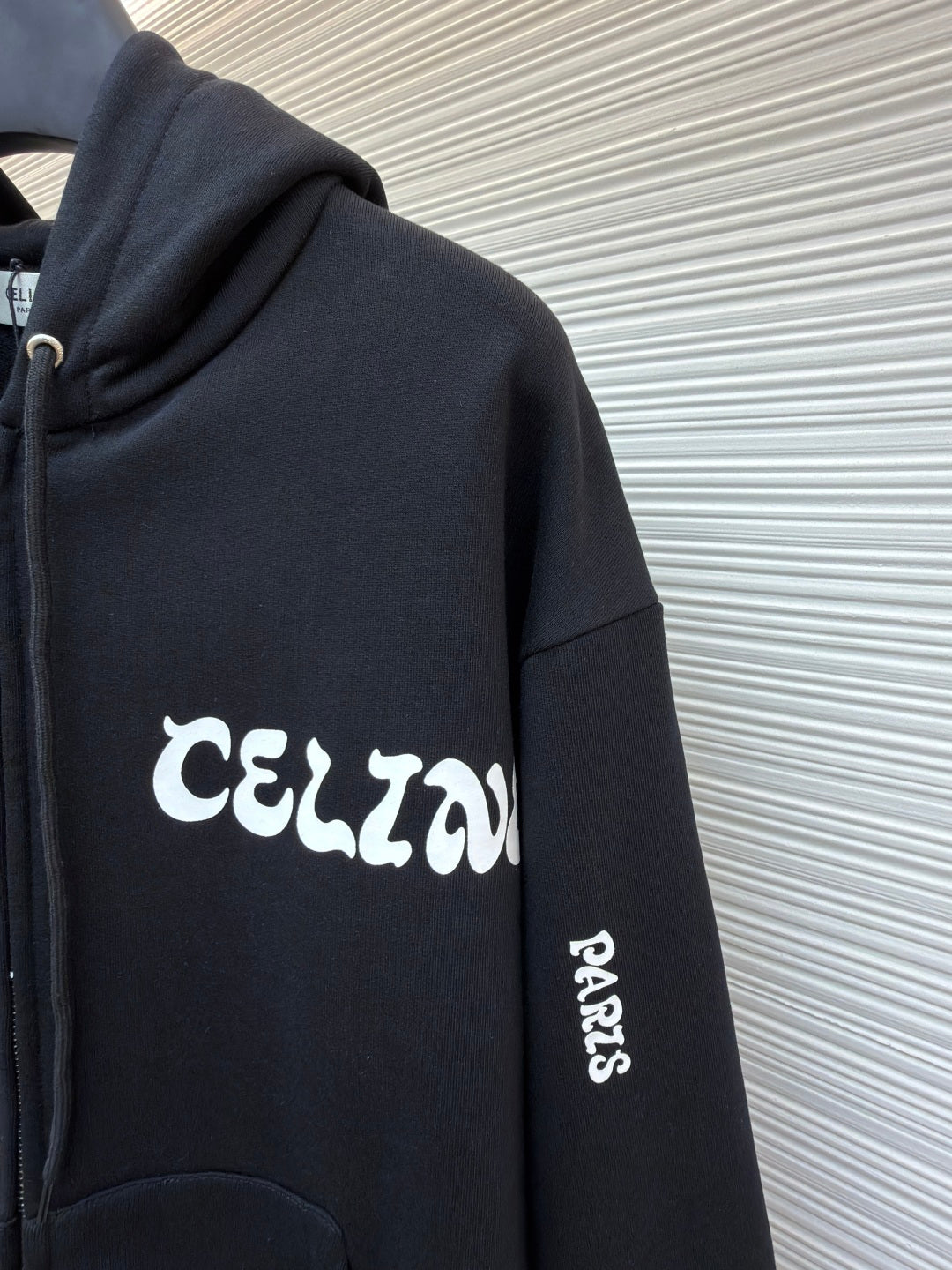 CELINE 26S SLEEVE ZIP-UP KNIT HOODIE 742