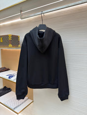CELINE 26S SLEEVE ZIP-UP KNIT HOODIE 742