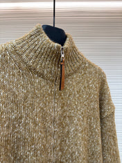 LOEWE 26S FULL-ZIP KNIT SWEATER 664